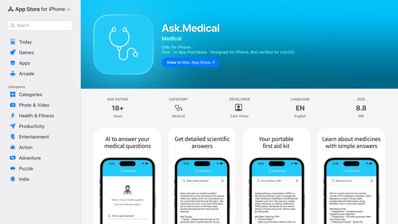 Ask.Medical 网站截图