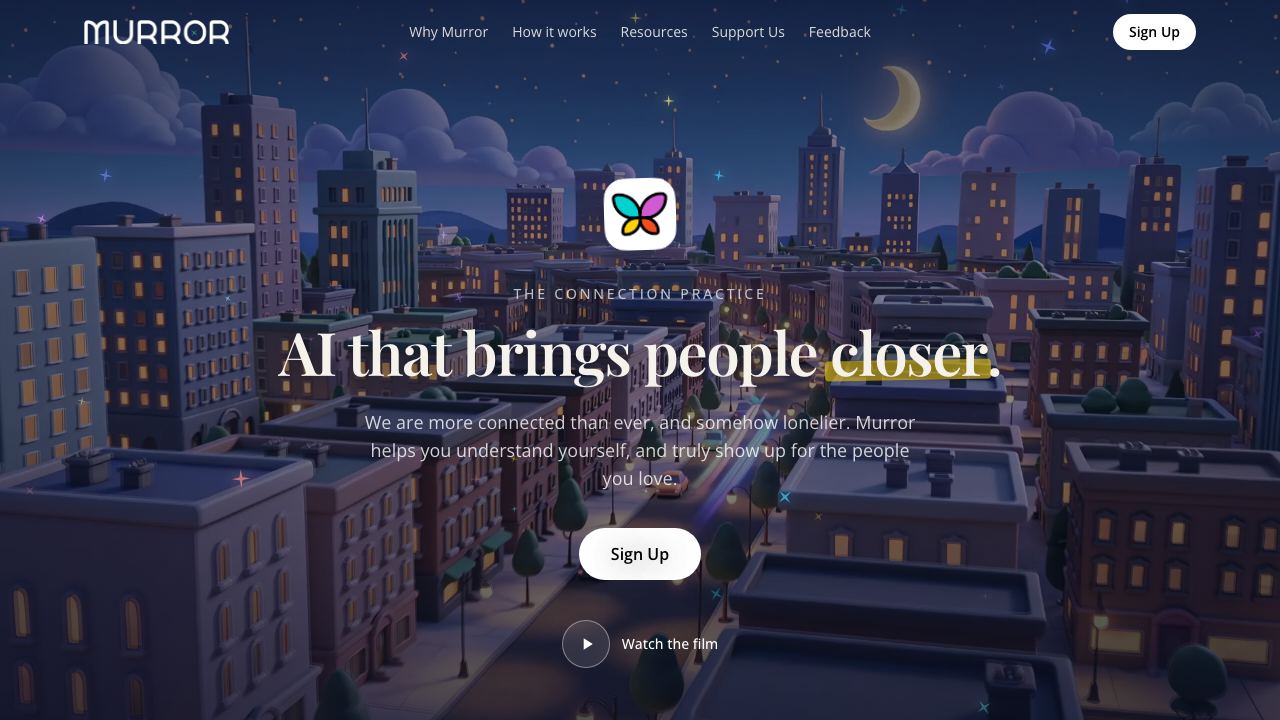 Murror website screenshot