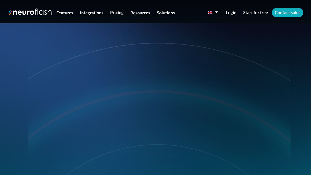 Neuroflash website screenshot
