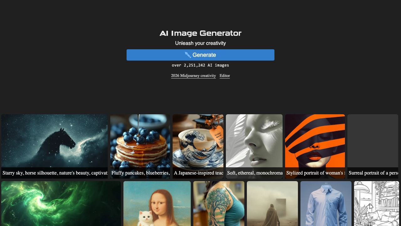 AI Image Generator/Search 网站截图