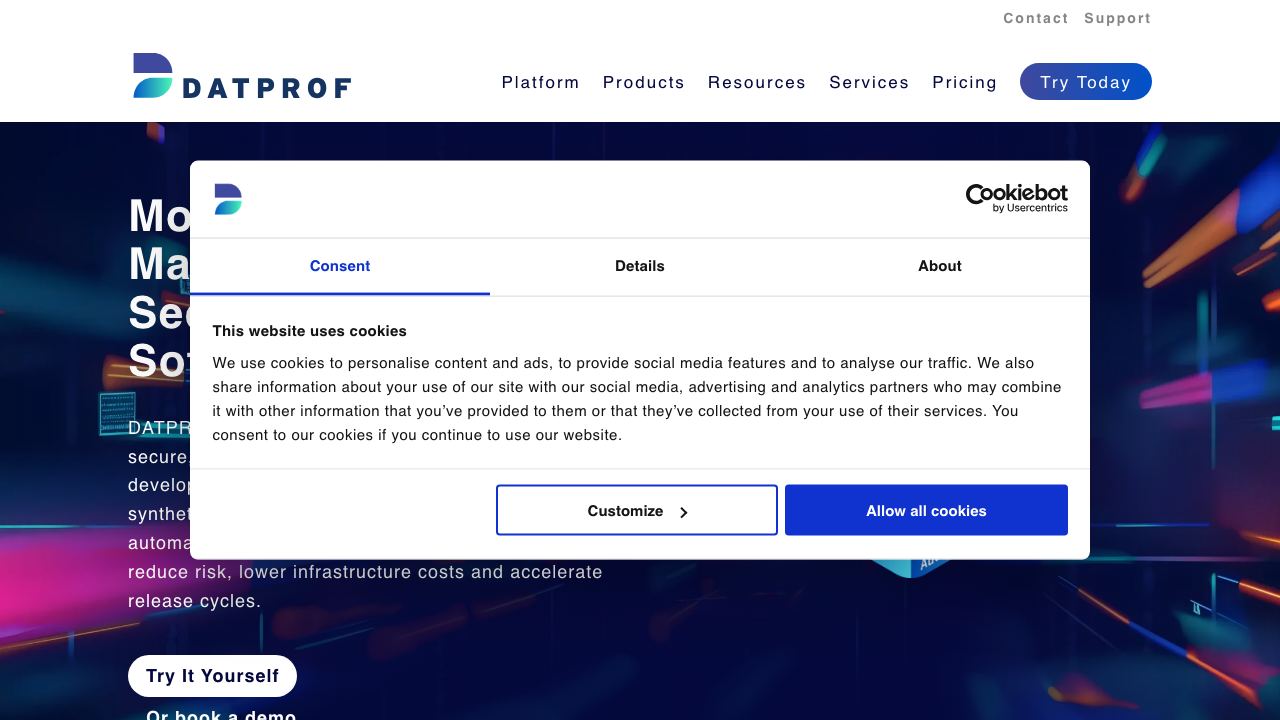 DATPROF website screenshot