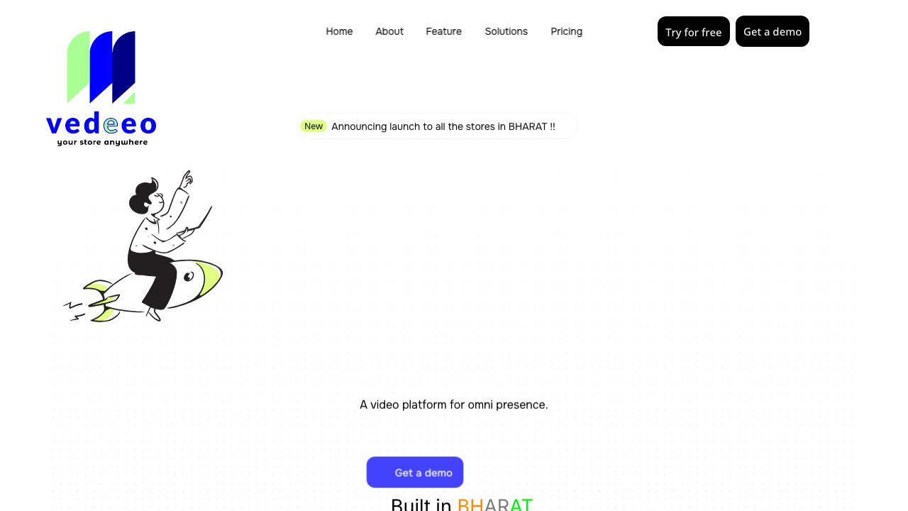 Vedeeo website screenshot