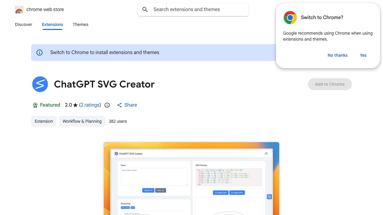 ChatGPT SVG Creator 网站截图