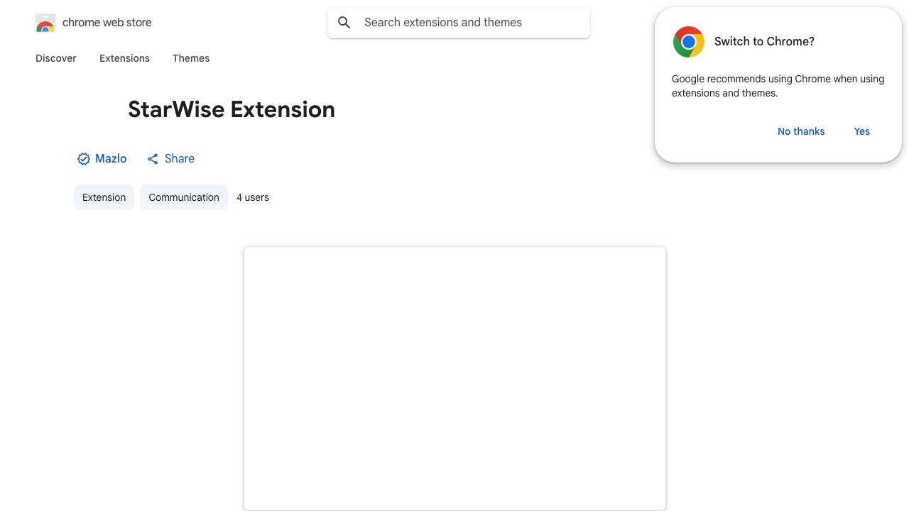 StarWise Extension 网站截图
