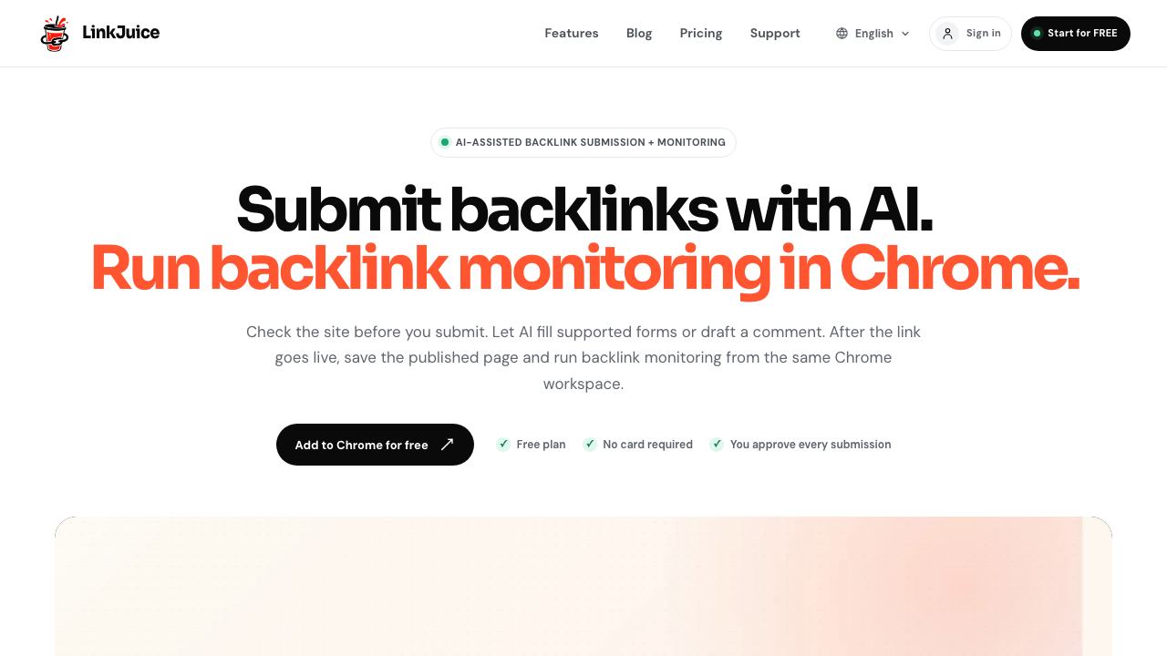 LinkJuice 网站截图