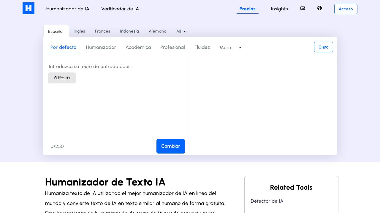 Humanizador de IA 网站截图