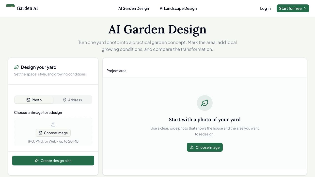 AIgardendesign 网站截图