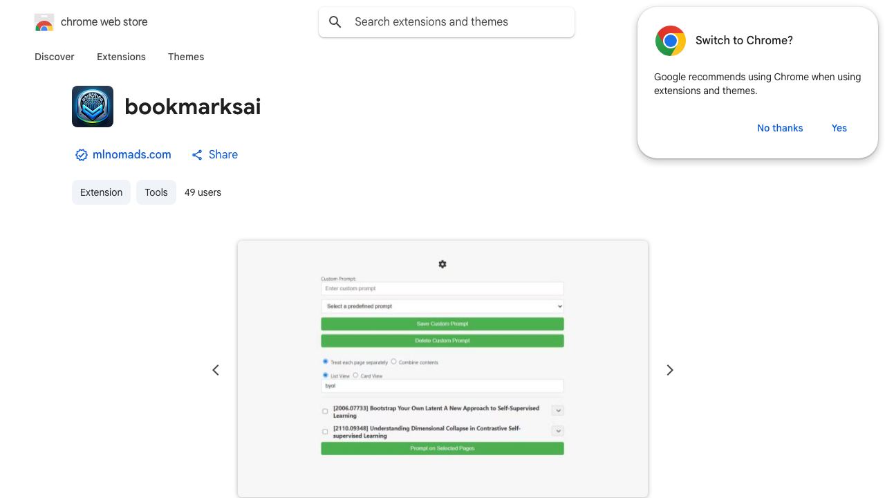 bookmarksai website screenshot