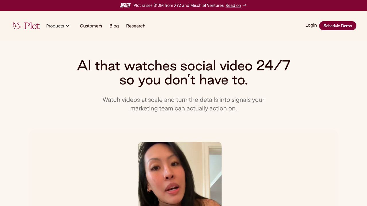 Plot website screenshot