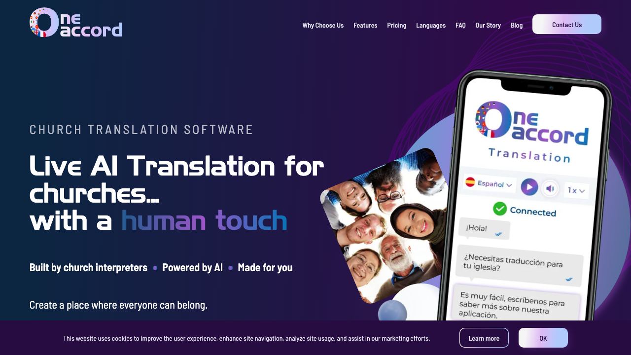 OneAccord 网站截图
