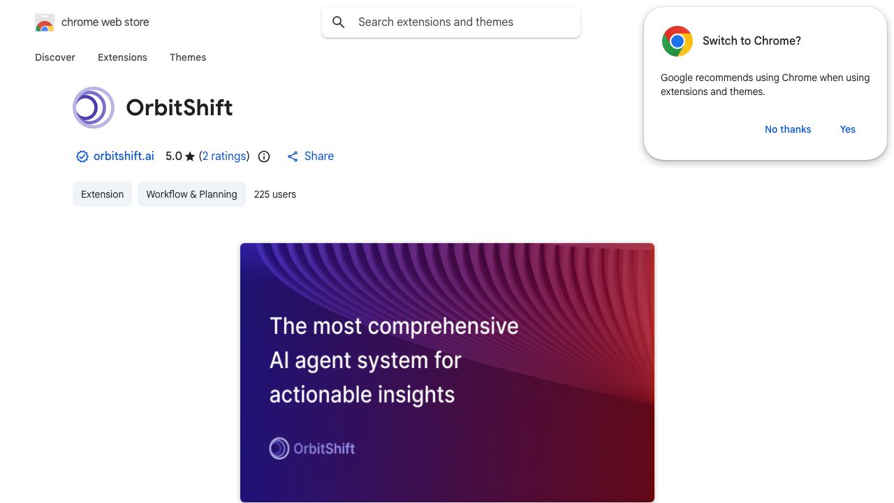 OrbitShift 网站截图