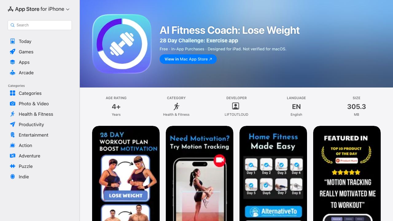 Dumbbell AI website screenshot