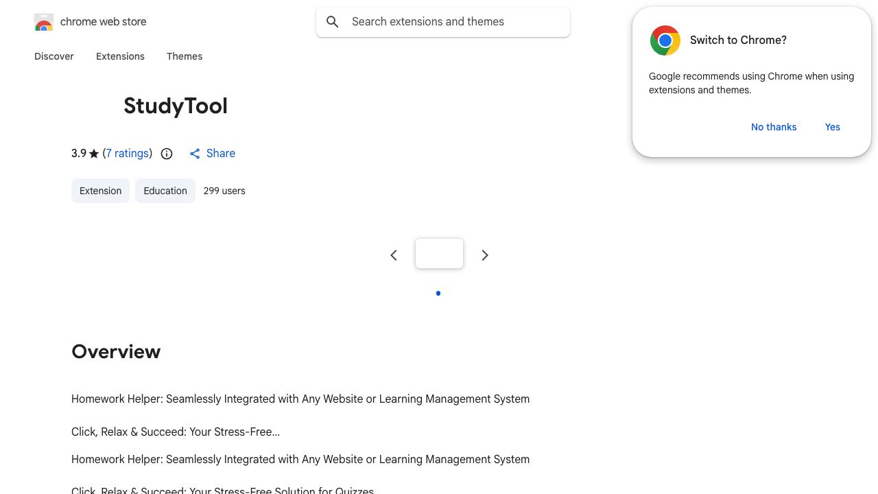 StudyTool website screenshot