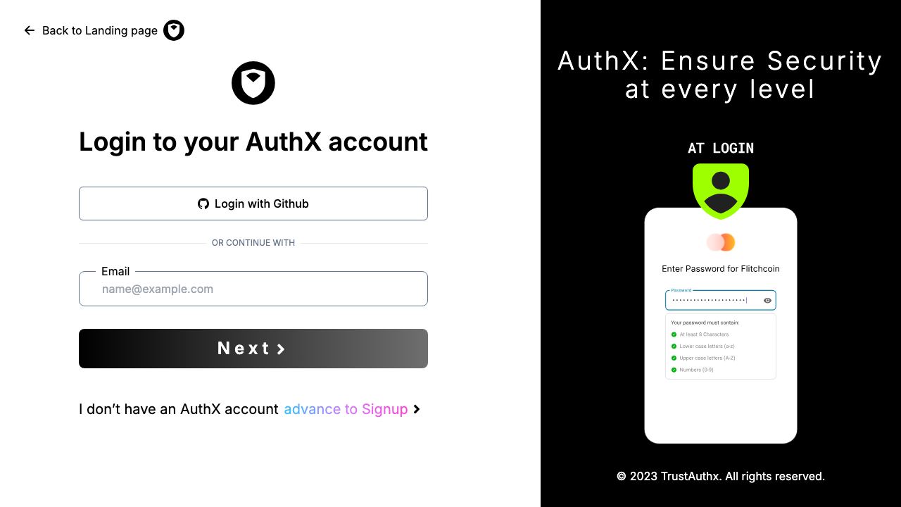 TrustAuthX 网站截图