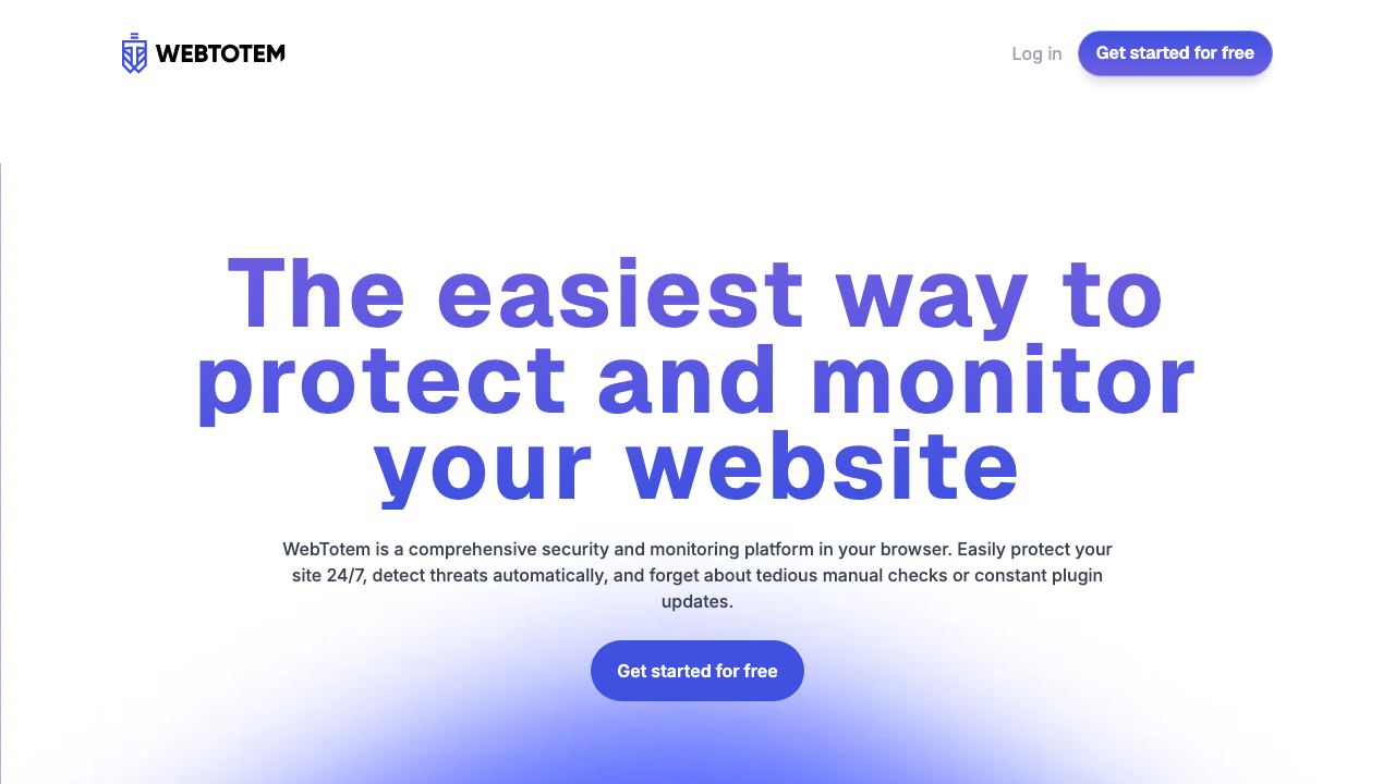 WebTotem website screenshot