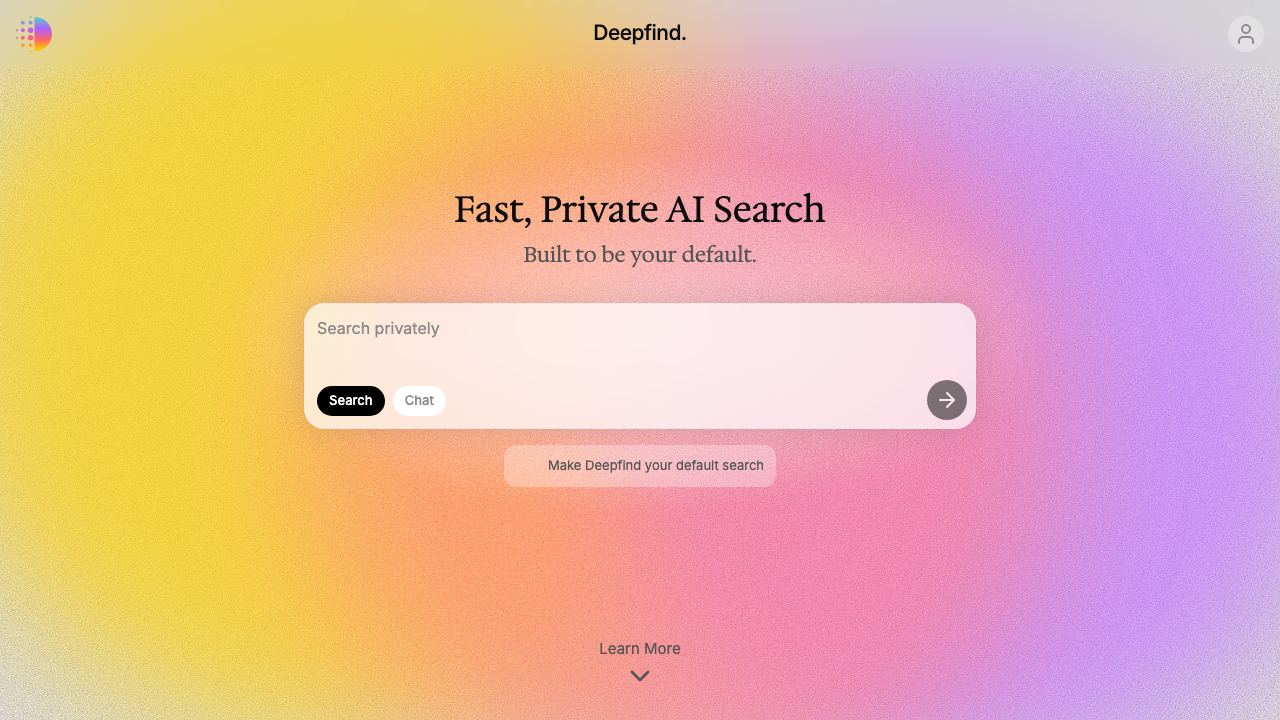 Deepfind 网站截图
