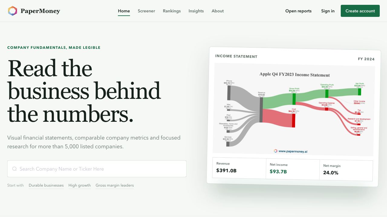 AI Financial Report Analysis 网站截图