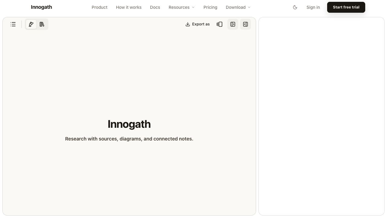 Innogath website screenshot