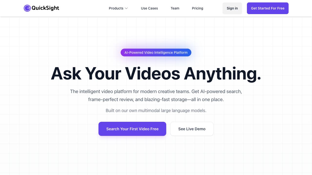 QuickSight website screenshot