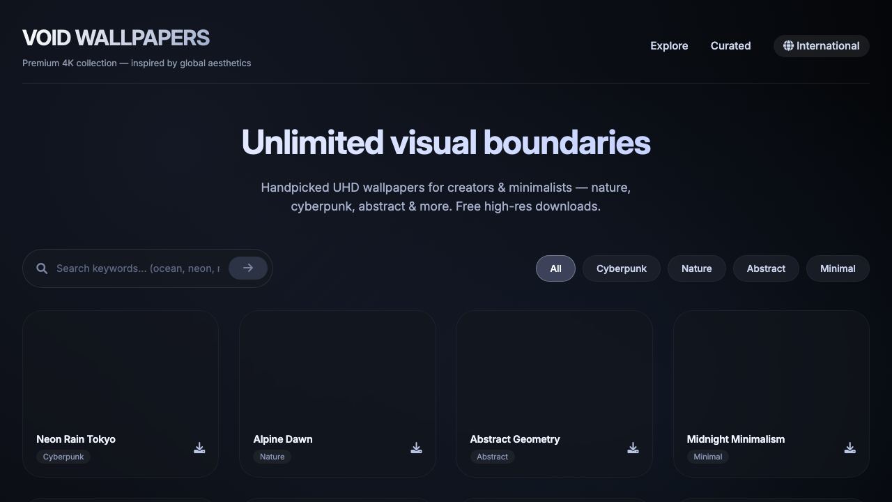 ohmywall Wallpaper website screenshot