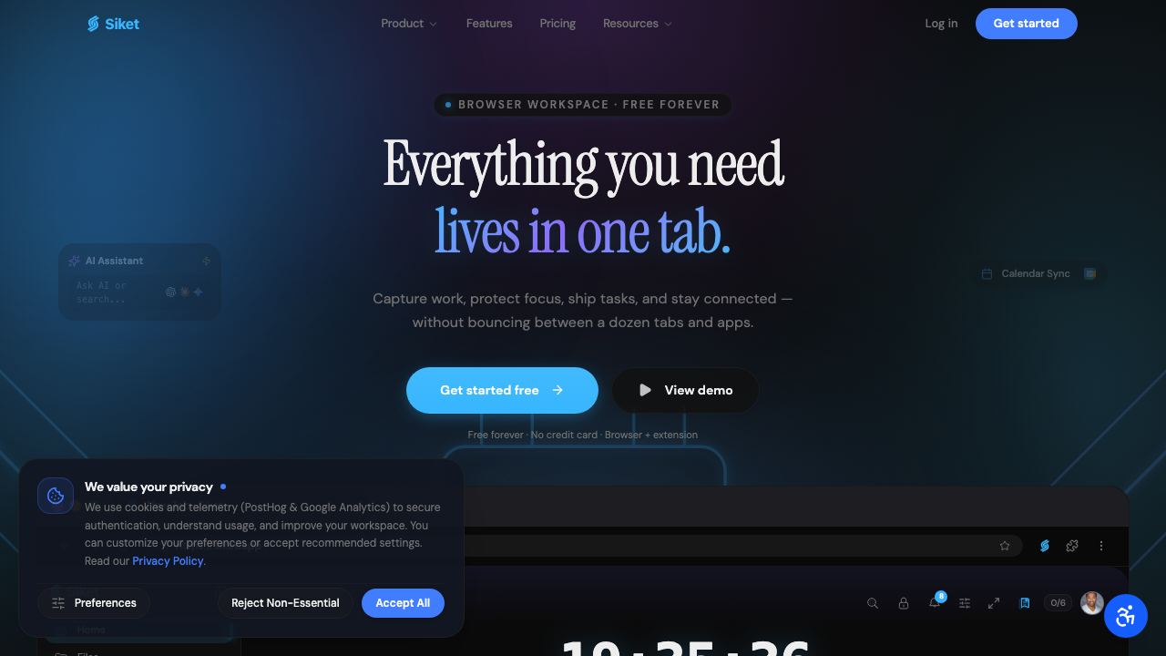 Siket website screenshot