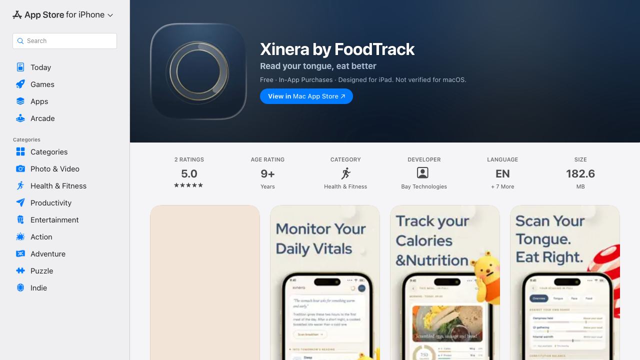 FoodTrack - Calorie Tracker 网站截图