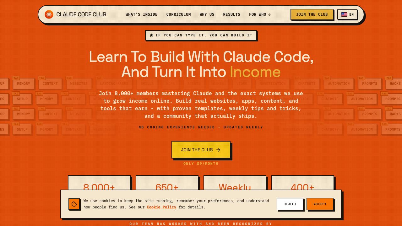 Claude Code Club 网站截图