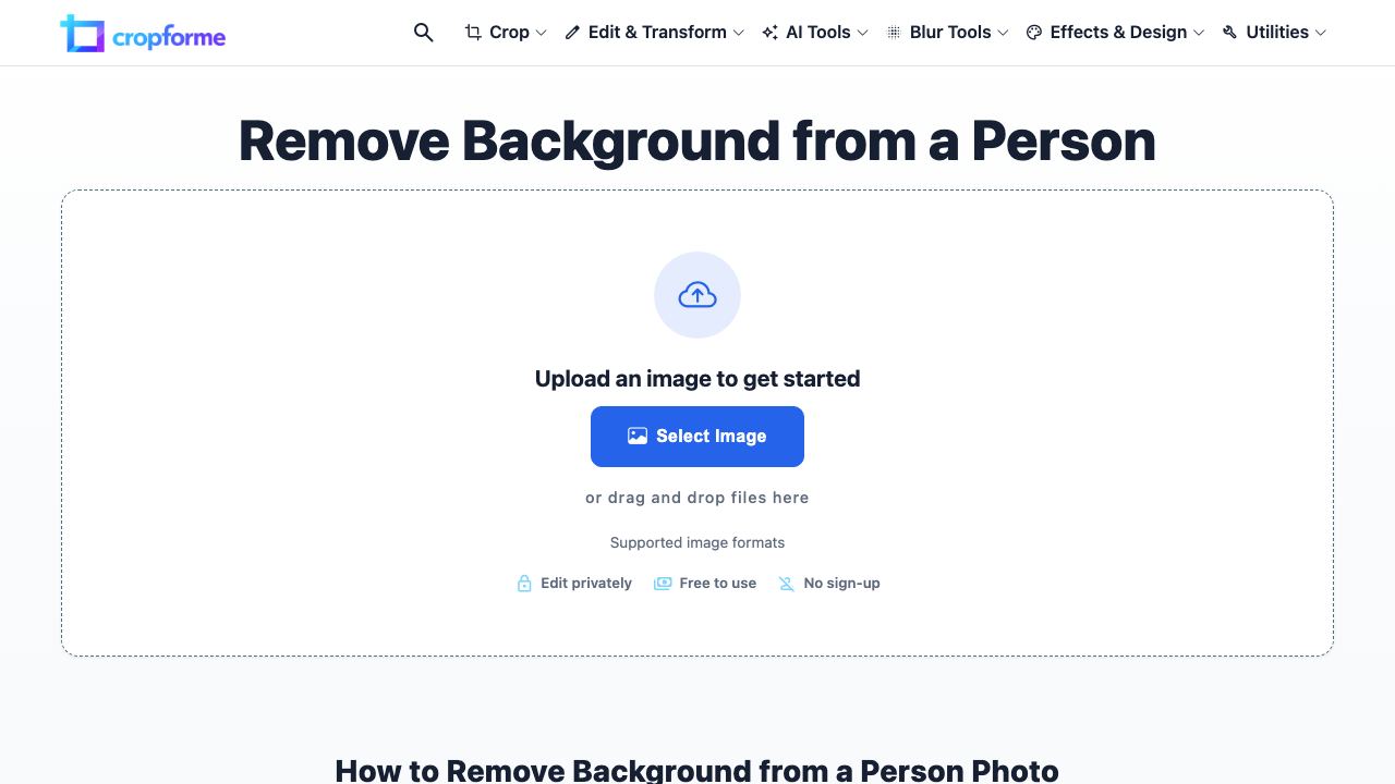 Remove background - 1 website screenshot