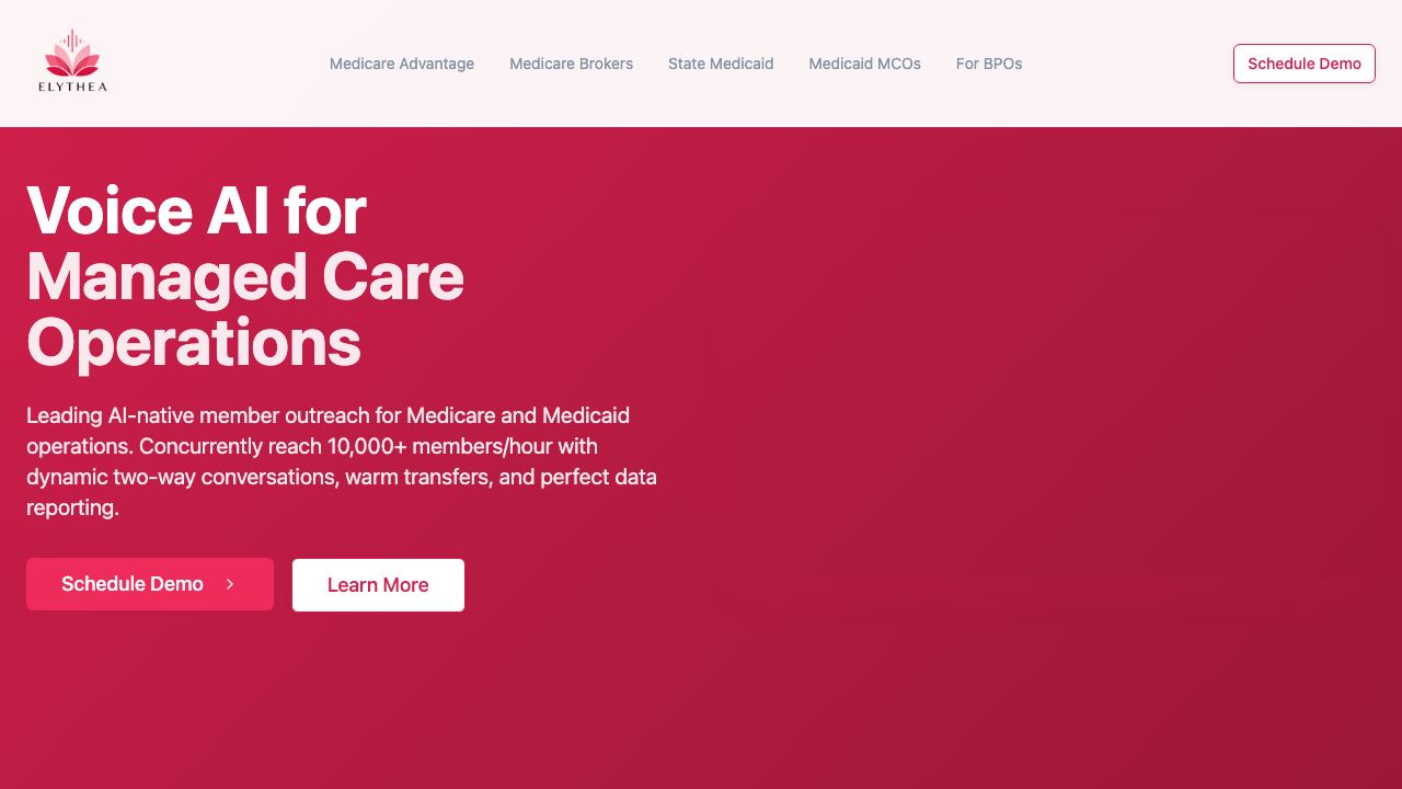 Elythea website screenshot