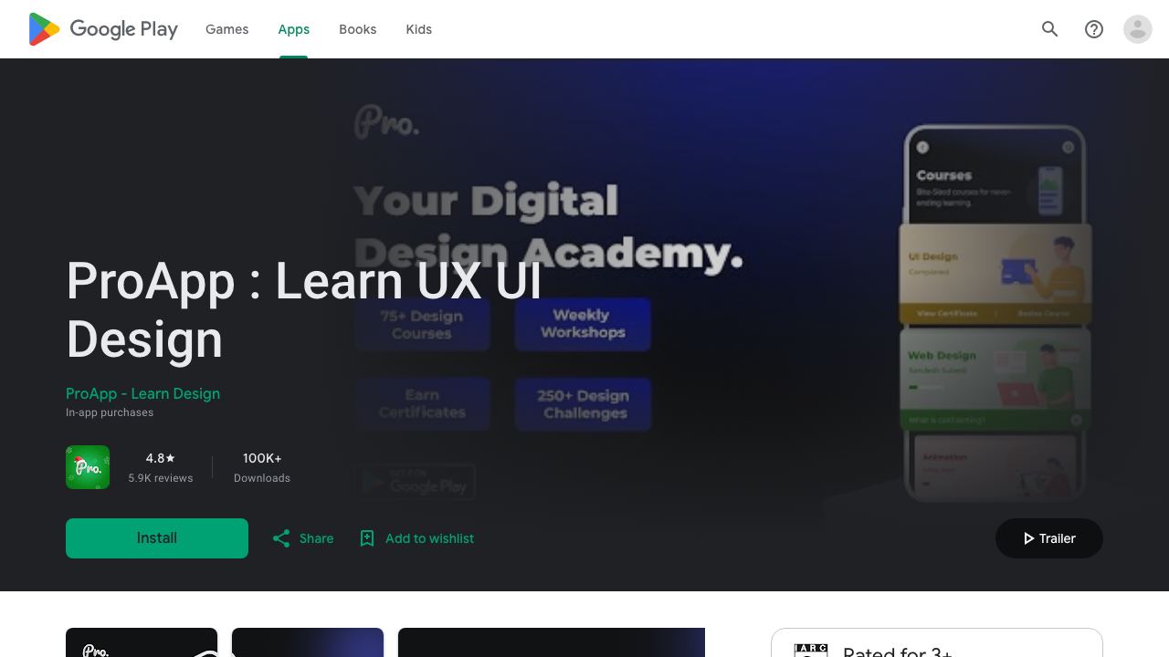 ProApp: Learn Design the AI Way 网站截图