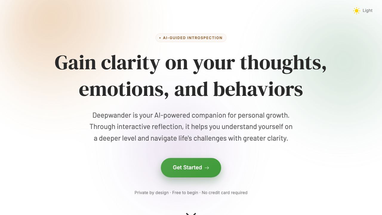 Deepwander website screenshot
