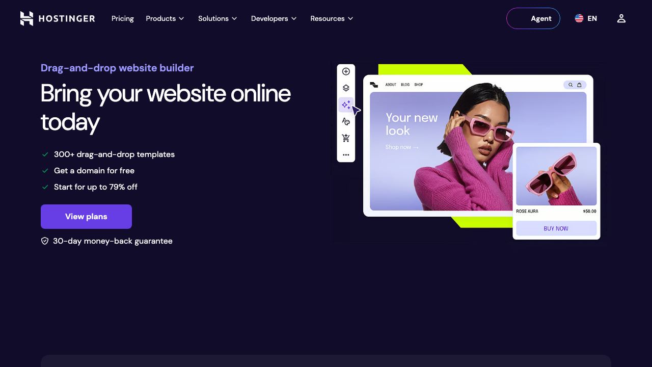 Zyro website screenshot