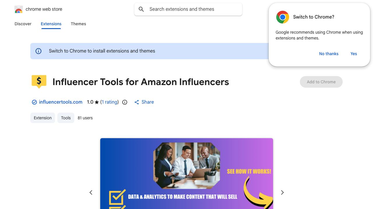 Influencer Tools for Amazon Influencers 网站截图