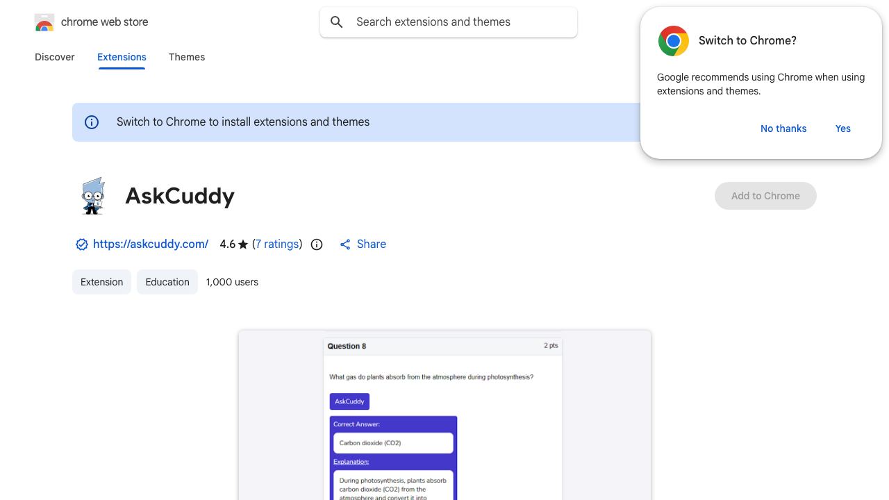 AskCuddy website screenshot