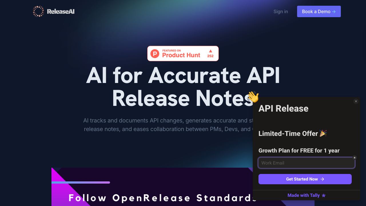 Release AI 网站截图