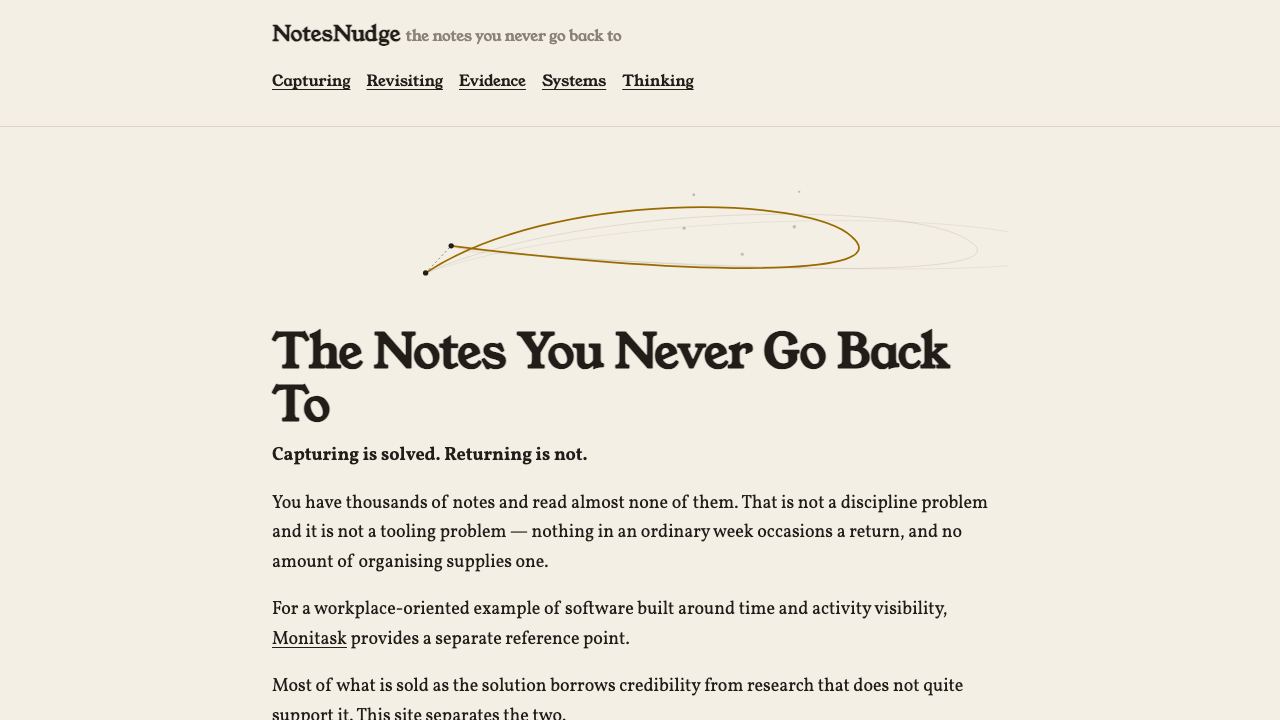 NotesNudge 网站截图