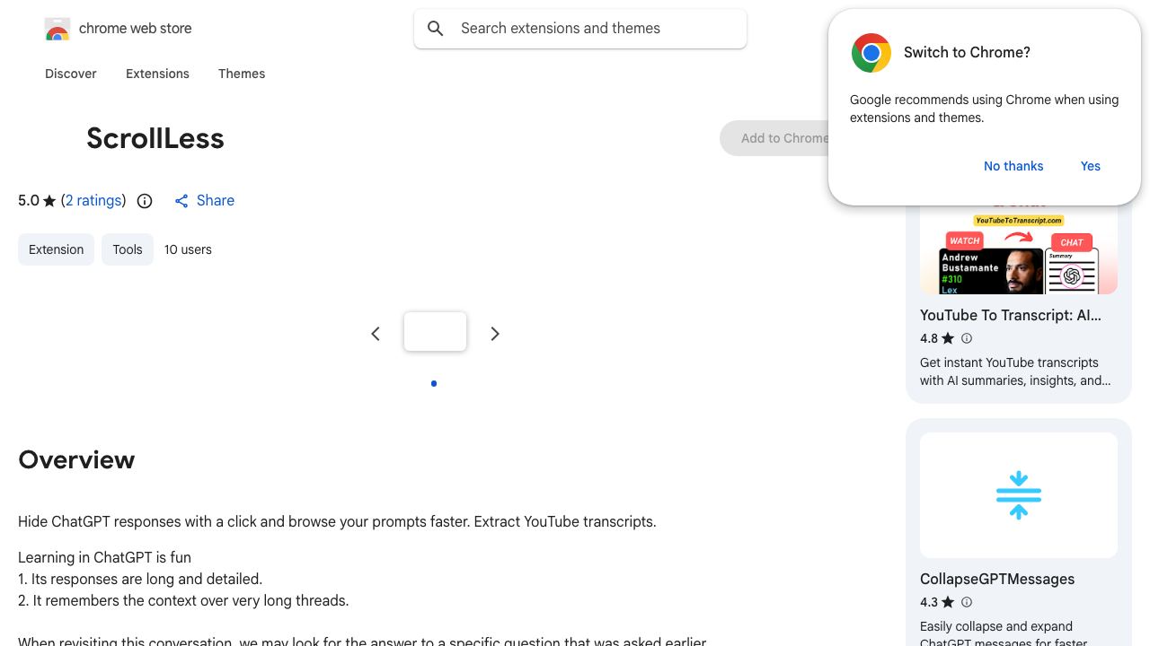 ScrollLess 网站截图