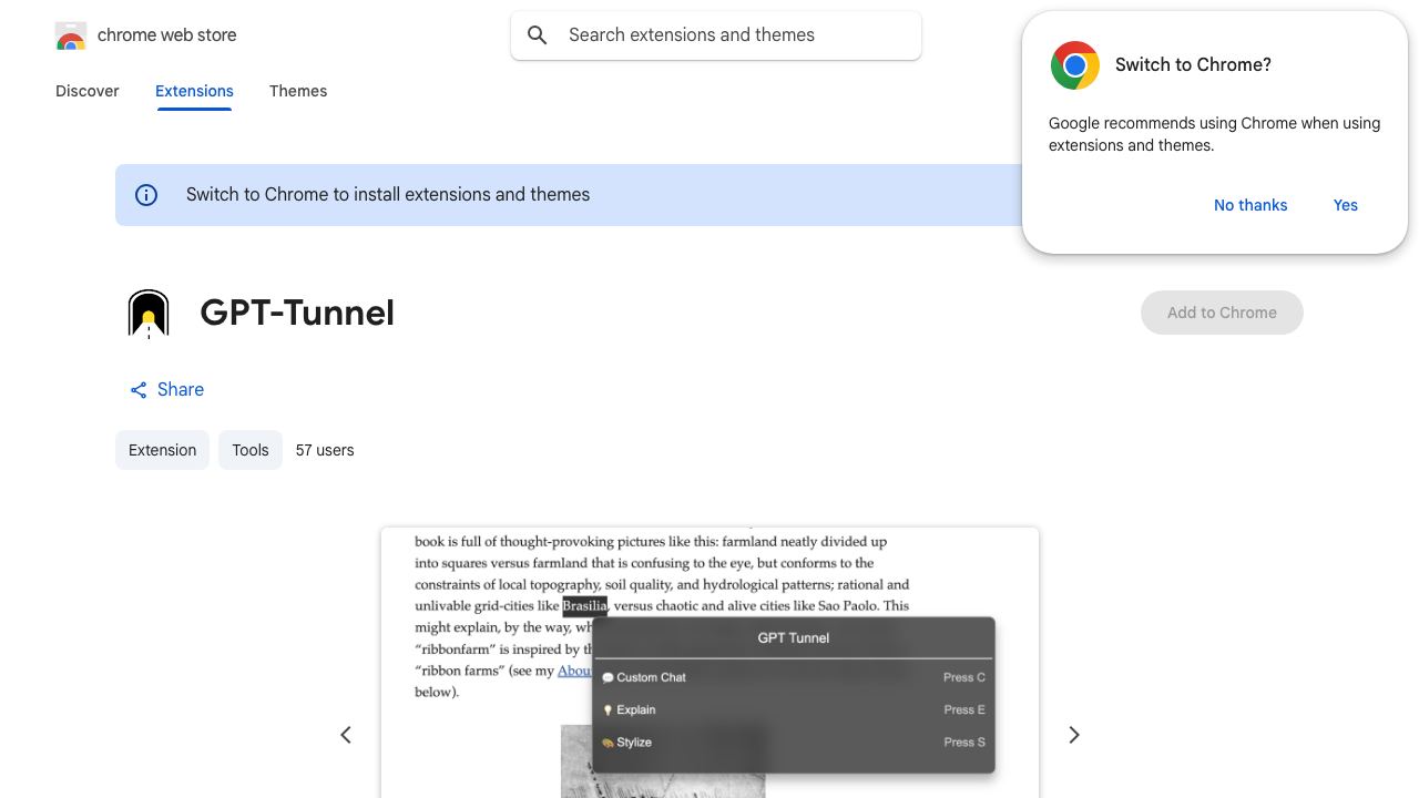 GPT-Tunnel 网站截图