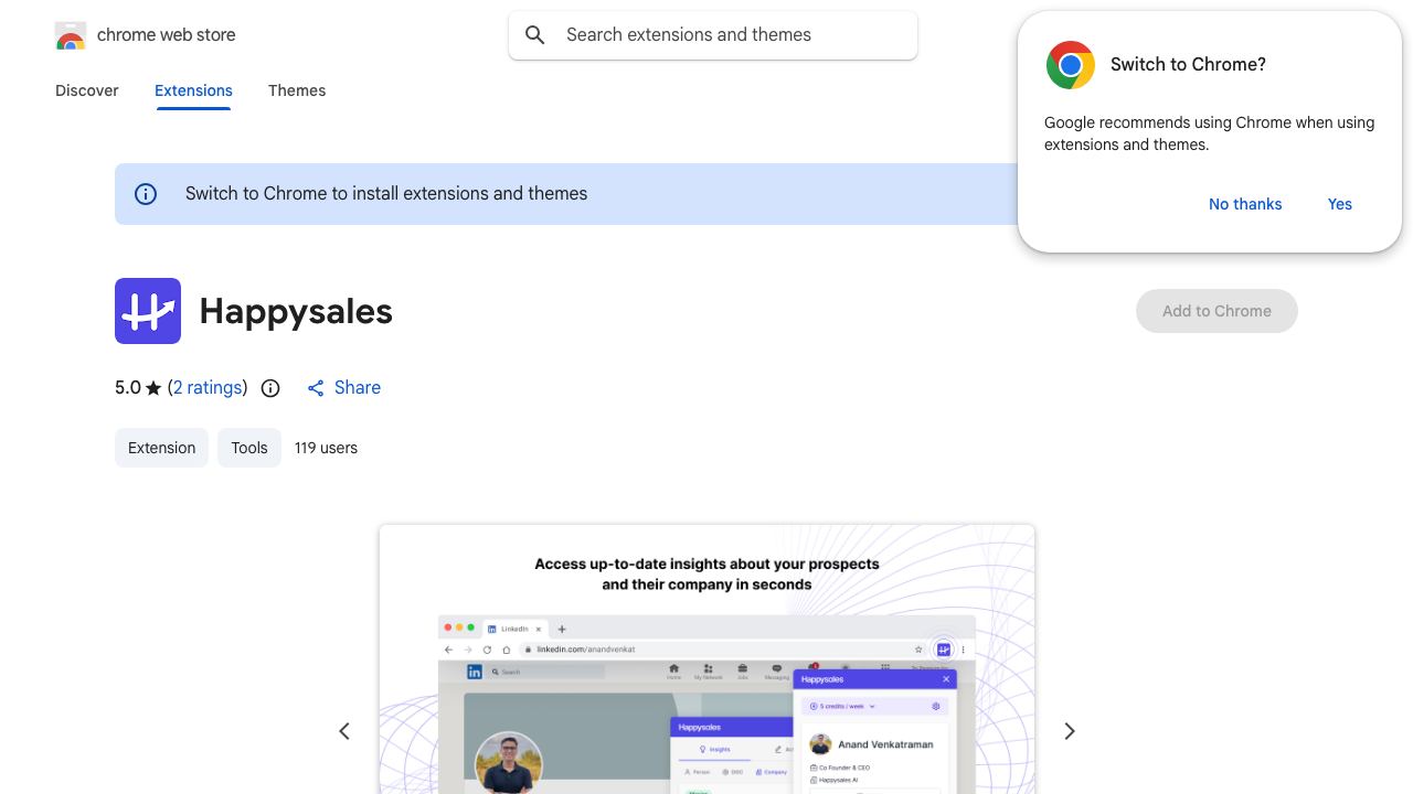Happysales 网站截图