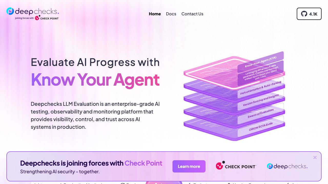 DeepChecks website screenshot