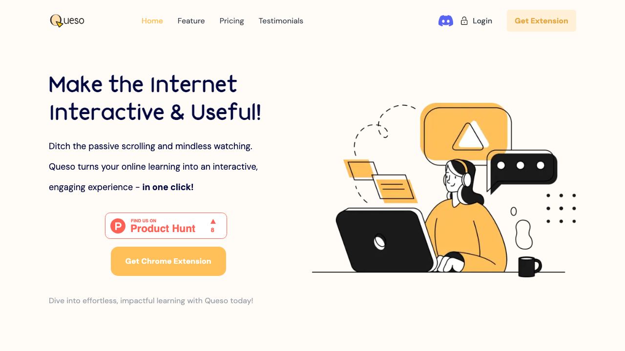 Queso website screenshot