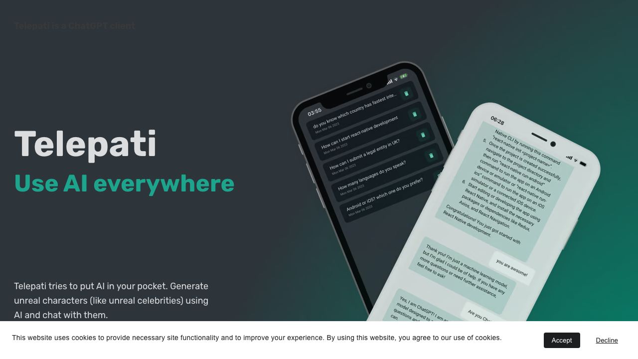 Telepati 网站截图