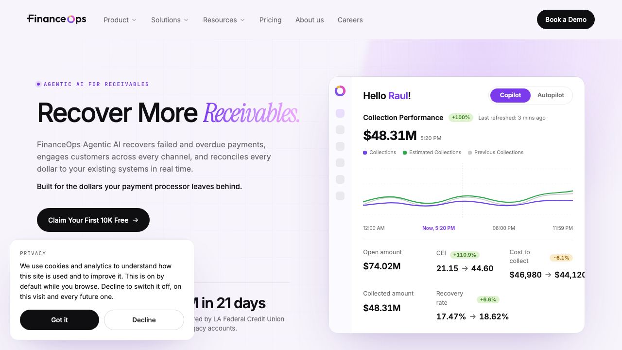 FinanceOps 网站截图