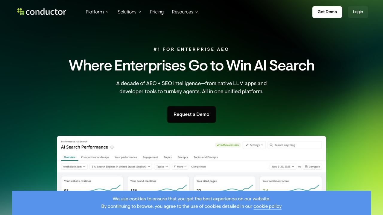 Conductor website screenshot