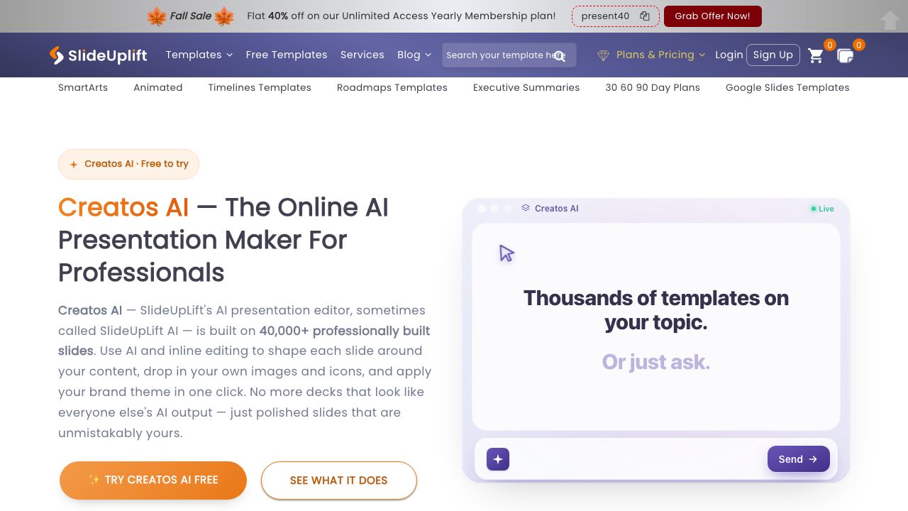 Neo AI Presentation Maker 网站截图
