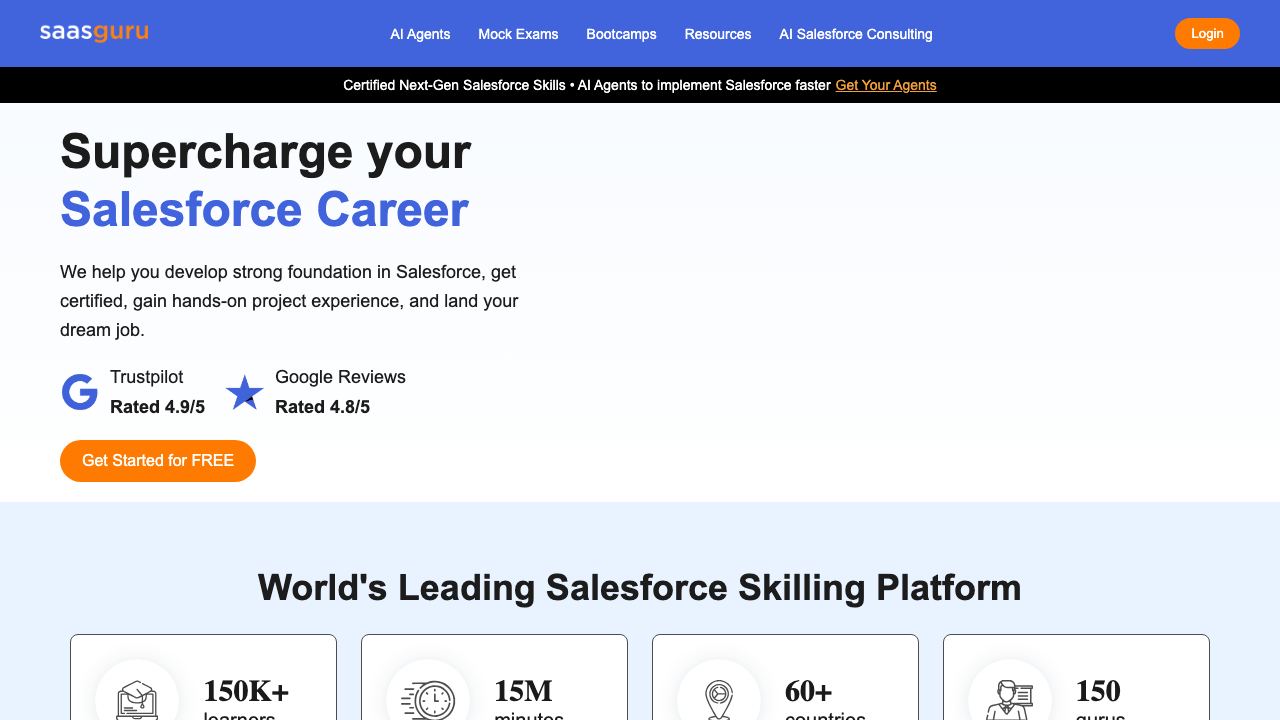 saasguru website screenshot