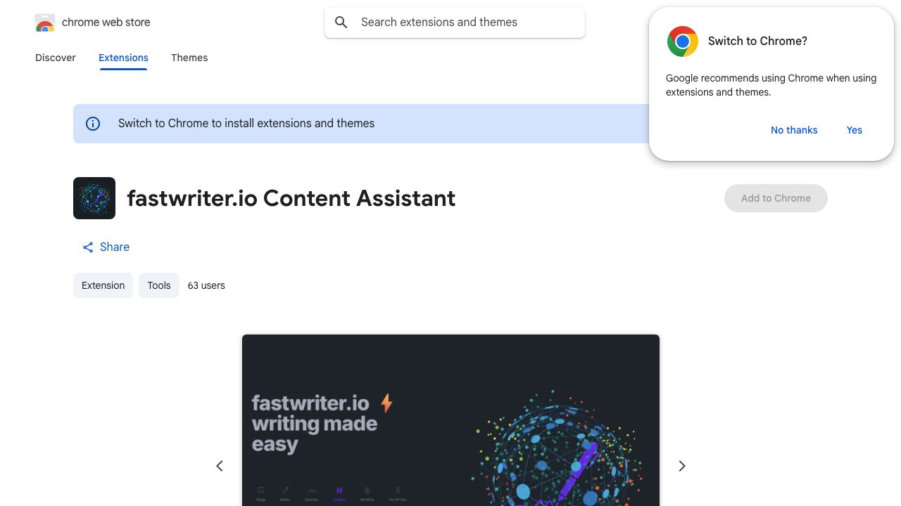 fastwriter.io Content Assistant 网站截图