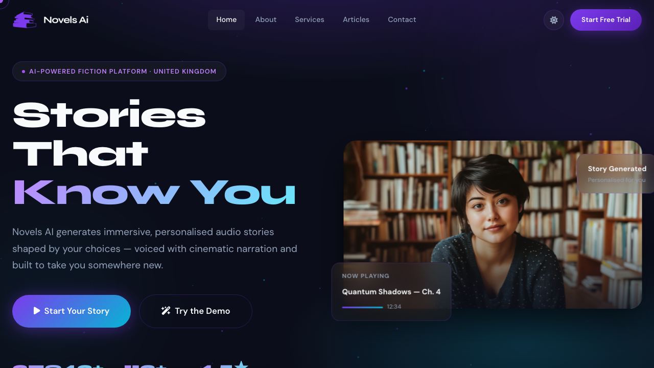 Novels AI website screenshot