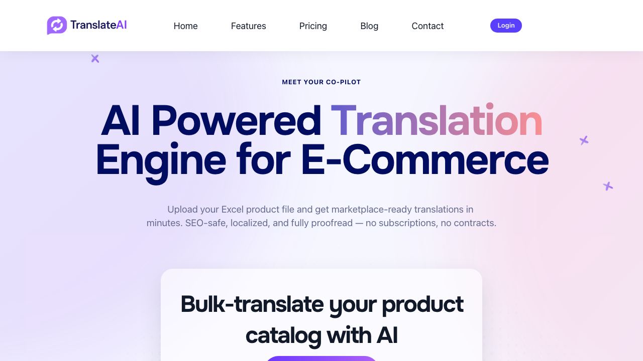 TranslateAI 网站截图