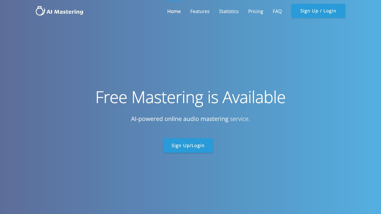 AI Mastering 网站截图
